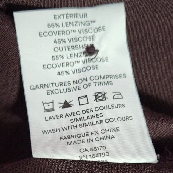 Frank And Oak Women's Blouse Size XS/XXS Short Sleeve Brown Fluid Camp Collar - Picture 9 of 10